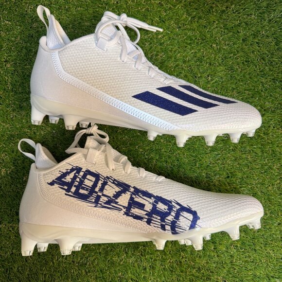 Adidas Adizero Scorch Football Cleats Shoes White Blue HP8753 Men’s Size 13 NEW main image 7